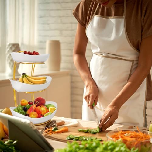 Save 50% on KXSGKRR 3-Tier Ceramic Fruit Bowl Set - Image 7