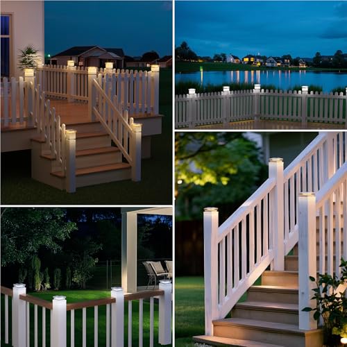 71% Off 6-Pack Solar Post Cap Lights with Auto On/Off - Image 7