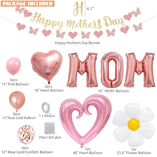 Mothers Day Decorations Kit - 31PCS Party Supplies Set - Image 3