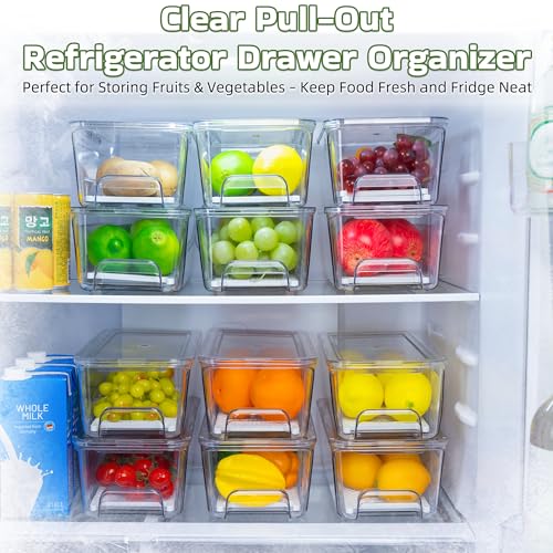30% Off Large Clear Fridge Organizer Drawers - 4 Pack - Image 3