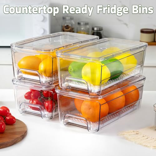 30% Off Large Clear Fridge Organizer Drawers - 4 Pack - Image 4
