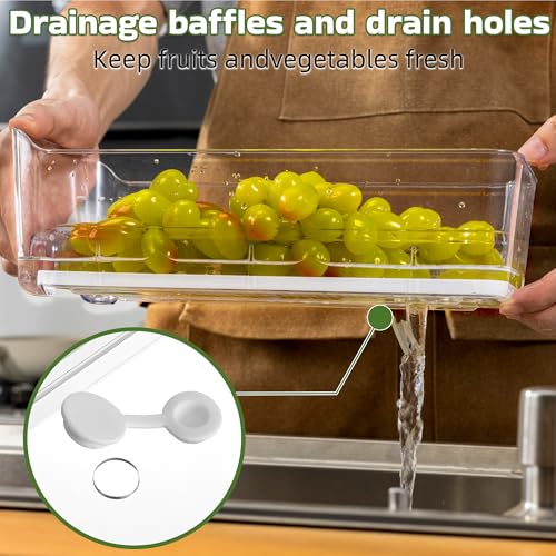 30% Off Large Clear Fridge Organizer Drawers - 4 Pack - Image 5
