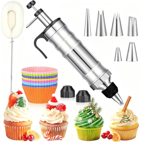 50% Off Dualshine Cake Decorating Syringe Set with 6 Nozzles