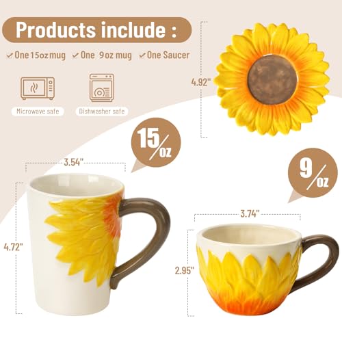 Save $11.70 on Hand-Painted Ceramic Tea Cup Set for Couples - Image 4