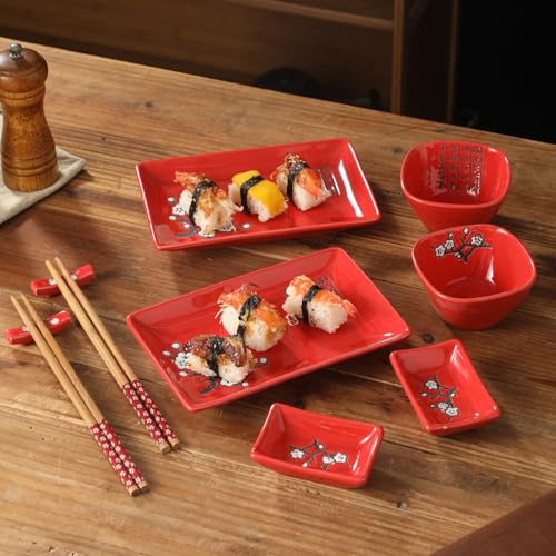50% Off Japanese Sushi Plate Set with Chopsticks - Image 5