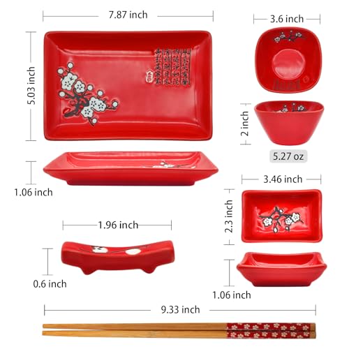 50% Off Japanese Sushi Plate Set with Chopsticks - Image 6