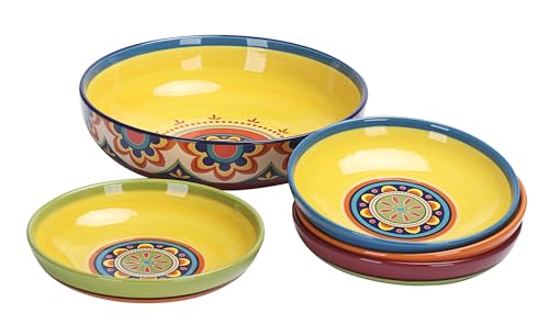 50% Off Bico Tunisian Ceramic Pasta Bowl Set (5-Piece)