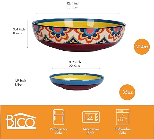 50% Off Bico Tunisian Ceramic Pasta Bowl Set (5-Piece) - Image 3