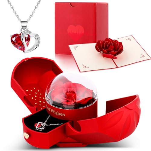 50% Off JATEBI Preserved Rose Gift Set with Necklace - Image 1