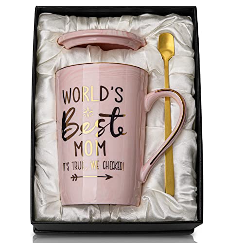 Save 23% on Pink Marble Mom Mug Gift Set with Card - Image 1