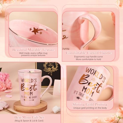 Save 23% on Pink Marble Mom Mug Gift Set with Card - Image 4