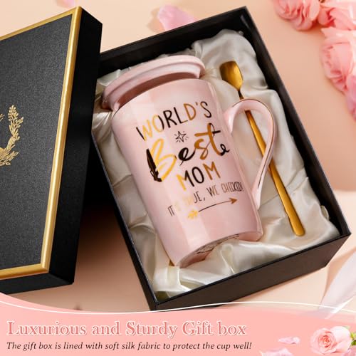 Save 23% on Pink Marble Mom Mug Gift Set with Card - Image 5
