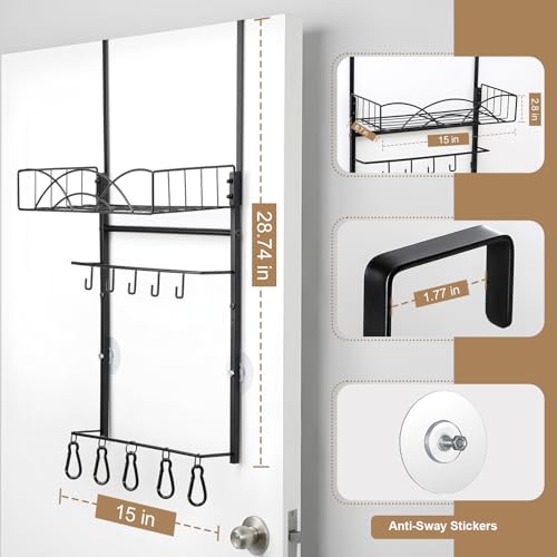 50% Off Metal Hat Rack - Holds 40 Caps with Basket & Hooks - Image 4