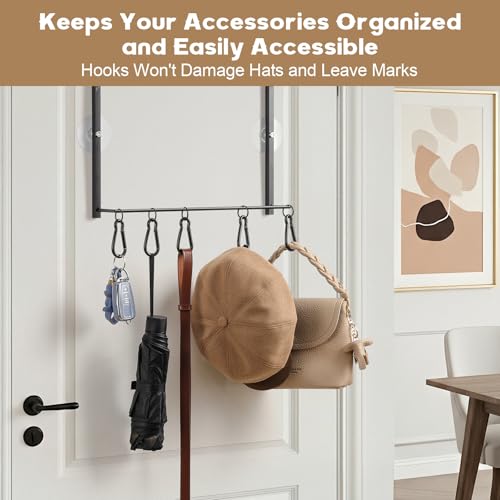 50% Off Metal Hat Rack - Holds 40 Caps with Basket & Hooks - Image 5