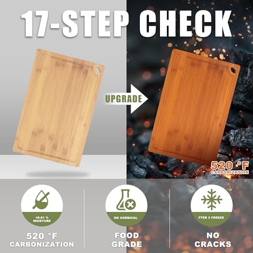 50% Off CASAFIT Bamboo Cutting Board Set - 3-Piece Kitchen Gift - Image 5