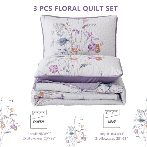 Save 57% on WONGS BEDDING King Size Floral Quilt Set - Image 7