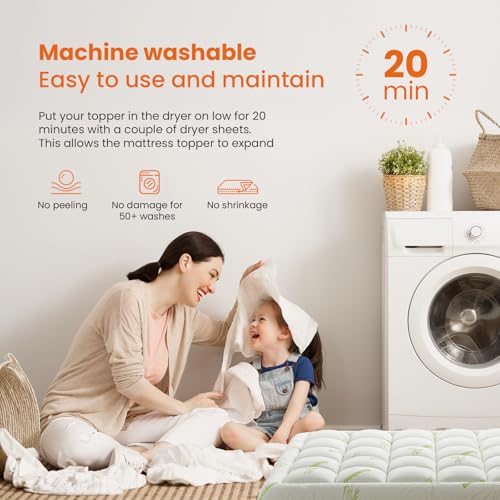 DUMOS Queen Cooling Mattress Topper - Price Drop to $24.98 - Image 7