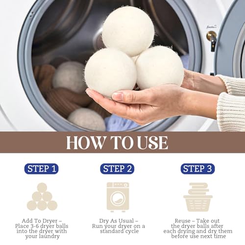 Save 29% on YONSEN Wool Dryer Balls (Pack of 6) - Image 6