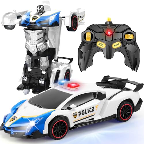 50% Off Transforming Police RC Car Toy for Kids Ages 4-6 - Image 1