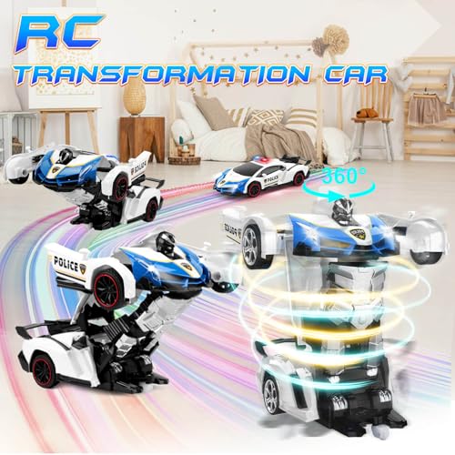 50% Off Transforming Police RC Car Toy for Kids Ages 4-6 - Image 2