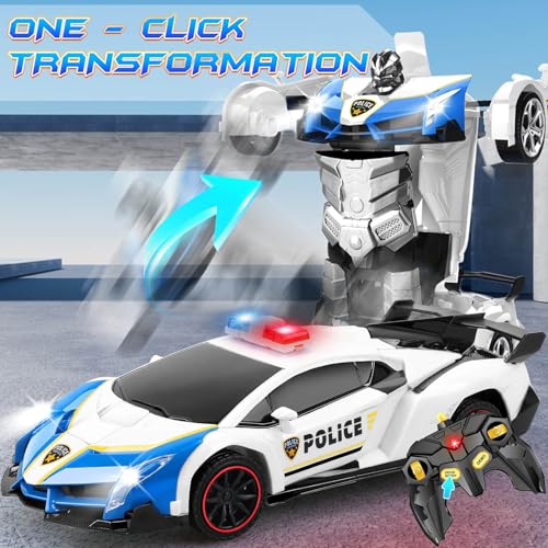 50% Off Transforming Police RC Car Toy for Kids Ages 4-6 - Image 3