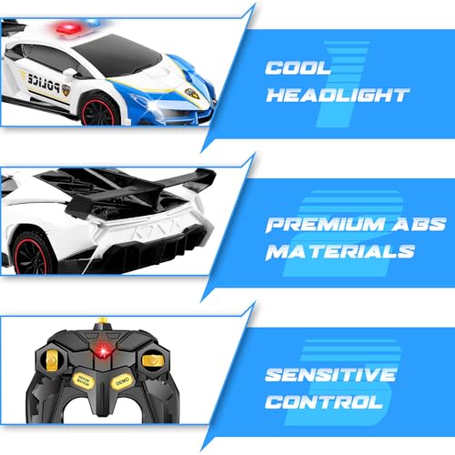 50% Off Transforming Police RC Car Toy for Kids Ages 4-6 - Image 4