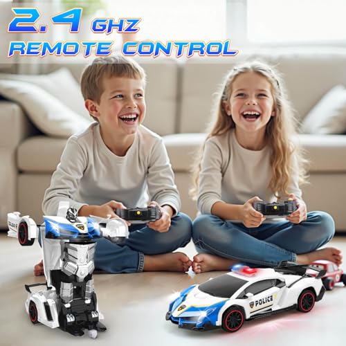 50% Off Transforming Police RC Car Toy for Kids Ages 4-6 - Image 5