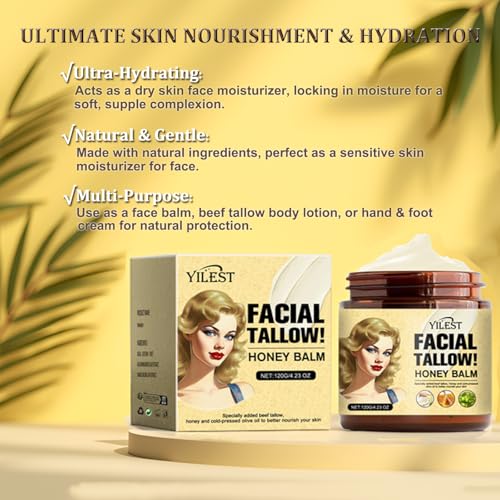 Vivipop Tallow & Honey Balm - Natural Face & Body Moisturizer - Image 3