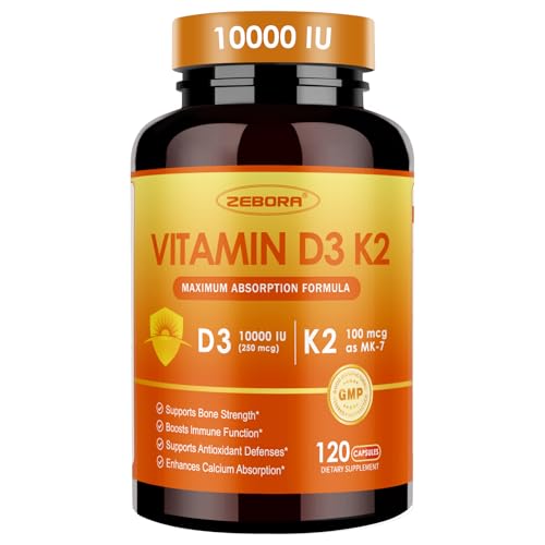 Save 10% on ZEBORA High-Strength Vitamin D3 K2 Supplement - Image 1