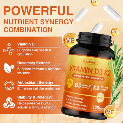 Save 10% on ZEBORA High-Strength Vitamin D3 K2 Supplement - Image 6