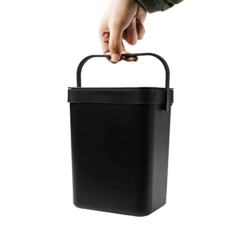 2-Pack Hanging Trash Cans with Lid - Space-Saving Design - Image 6