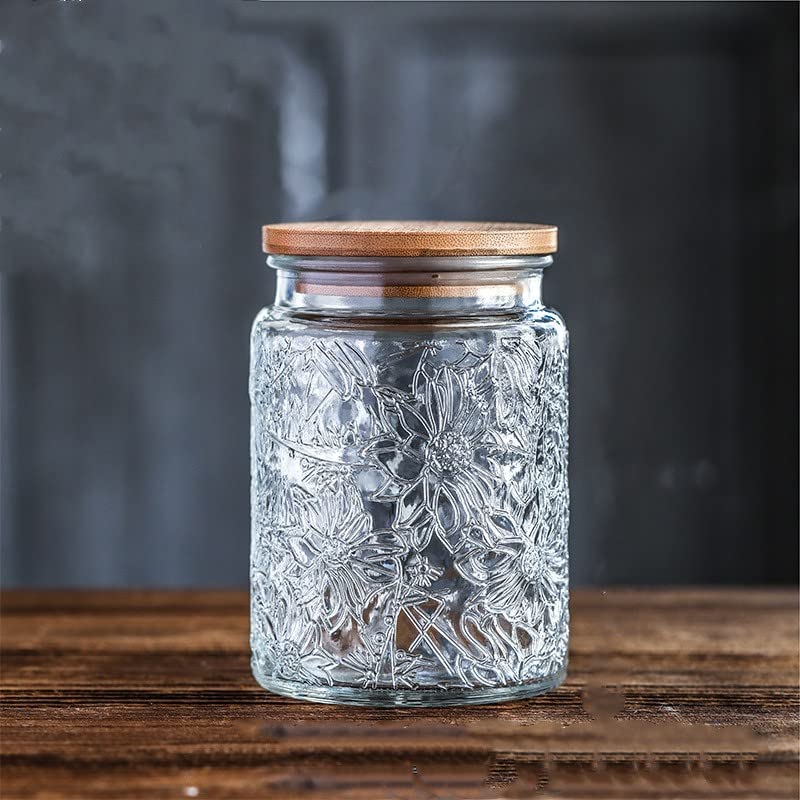 Kitchen Glass Storage Jars with Bamboo Lid - 2 Pack - Image 4
