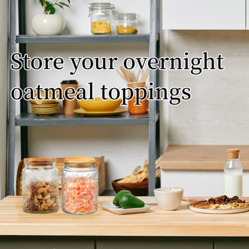 Kitchen Glass Storage Jars with Bamboo Lid - 2 Pack - Image 5