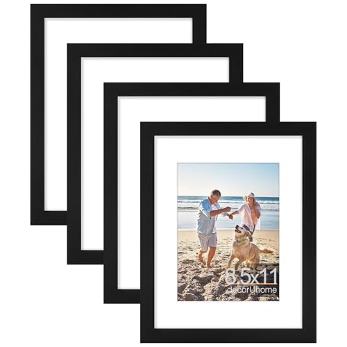 4-Pack Black Picture Frames for Wall or Tabletop Display