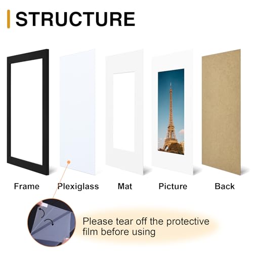 4-Pack Black Picture Frames for Wall or Tabletop Display - Image 3