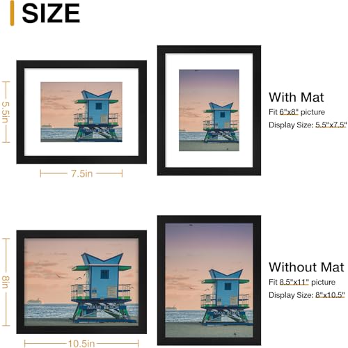 4-Pack Black Picture Frames for Wall or Tabletop Display - Image 4