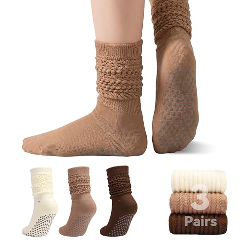50% Off 3-Pack Pilates Grip Socks with Non-Slip Dots - Image 1