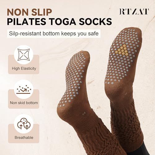 50% Off 3-Pack Pilates Grip Socks with Non-Slip Dots - Image 3