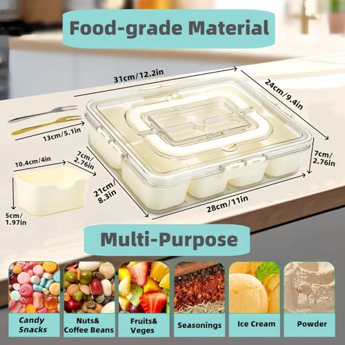 Snackle Box Container with 8 Compartments & 6 Forks - $13.99 - Image 2