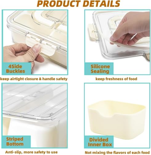 Snackle Box Container with 8 Compartments & 6 Forks - $13.99 - Image 3