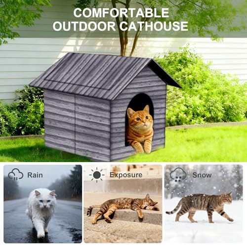 50% Off Waterproof Outdoor Cat House - Large Shelter - Image 3