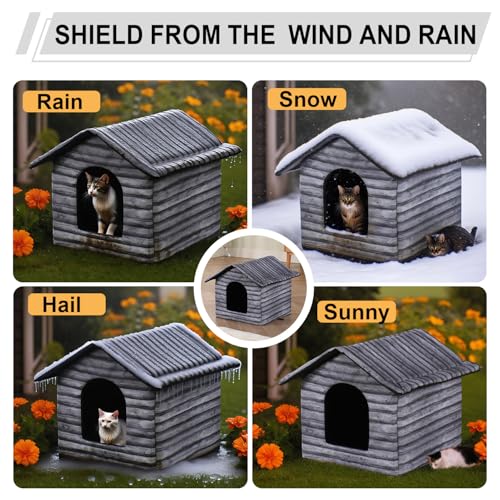 50% Off Waterproof Outdoor Cat House - Large Shelter - Image 5
