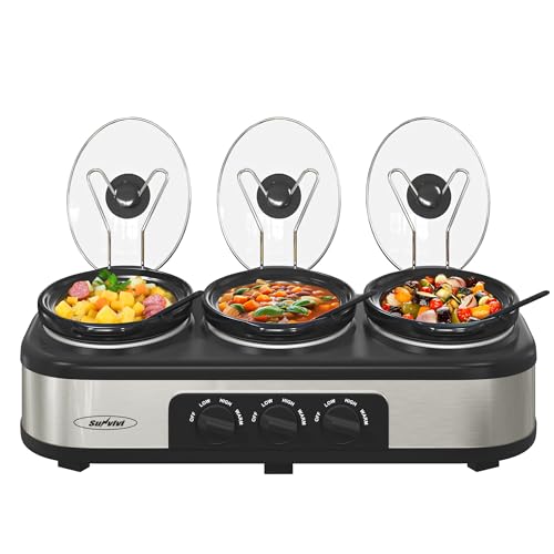 Save 49% on Sunvivi Triple Slow Cooker Buffet Server - Image 1