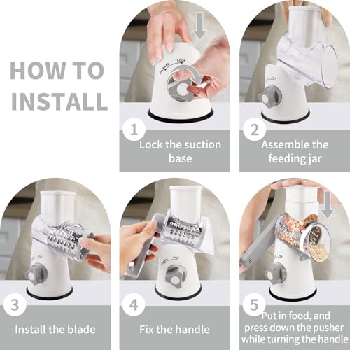 20% Off REDPANT Rotary Cheese Grater with 3 Blades - Image 6