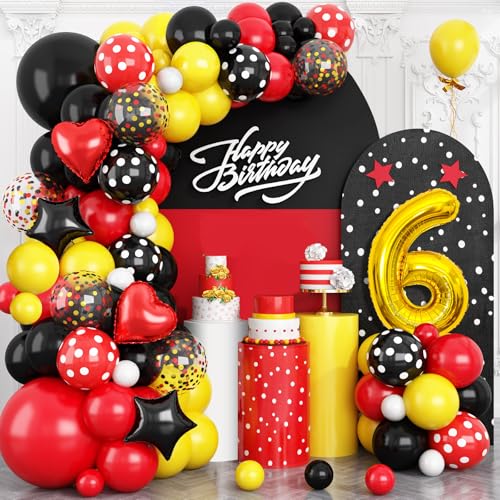 Save on 6th Birthday Balloon Arch Kit - Cartoon Party Decorations - Image 1