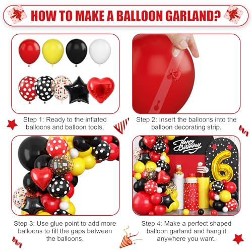 Save on 6th Birthday Balloon Arch Kit - Cartoon Party Decorations - Image 6