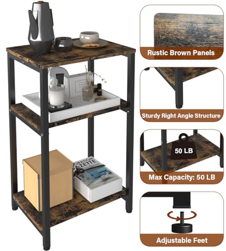 3-Tier Side Table for Small Spaces - Sturdy & Versatile - Image 3