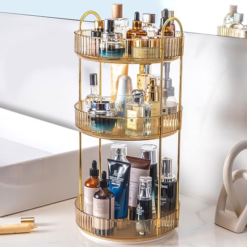Save $4 on a 3-Tier Rotating Makeup Organizer for Vanity - Image 1