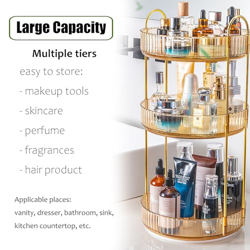 Save $4 on a 3-Tier Rotating Makeup Organizer for Vanity - Image 3