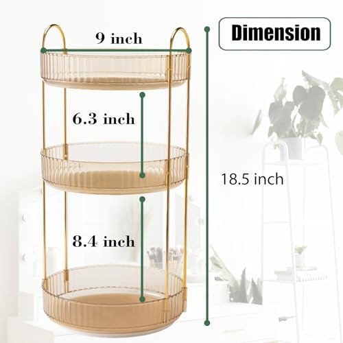 Save $4 on a 3-Tier Rotating Makeup Organizer for Vanity - Image 5